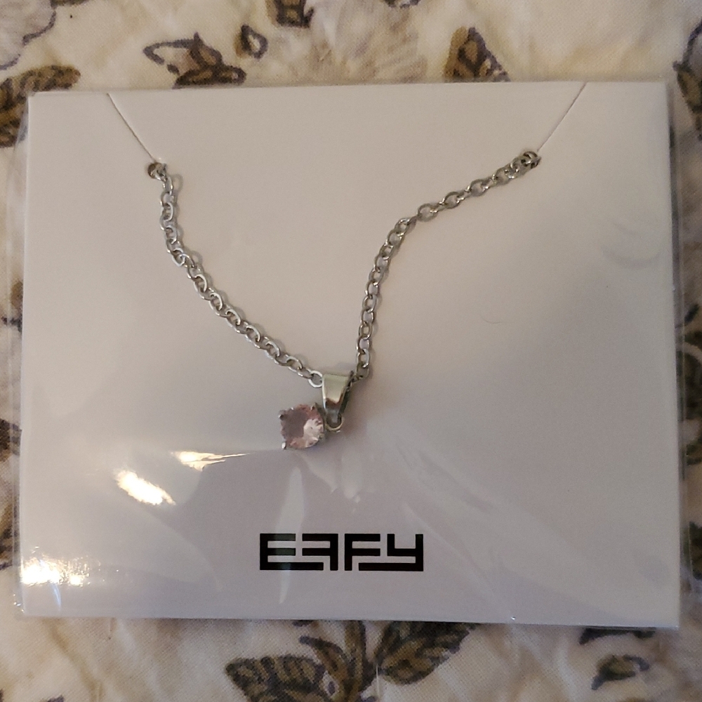 Effy Silver Necklace with Pink Gemstone